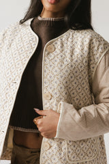Lucas Quilted Jacket in Latte