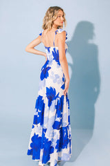 FEEL LIKE MOVING FLORAL MAXI DRESS