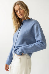 Maci Cardigan in Dusty Blue FINAL SALE