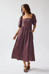 Jersey Polka Dot Midi Dress FINAL SALE
