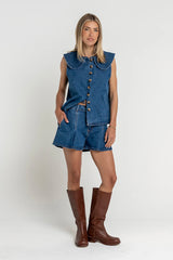 Paula Button Up Top