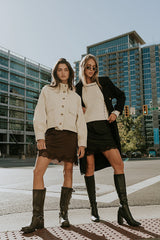 Sasha Denim Jacket in Cream FINAL SALE