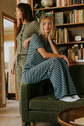 Ireland Striped Wide Leg Pants in Blue FINAL SALE