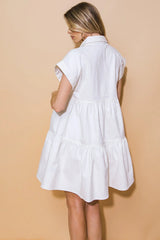 TIMELESS BEAUTY WHITE SWING DRESS FINAL SALE