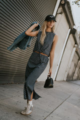 Baylor Plaid Midi Skirt