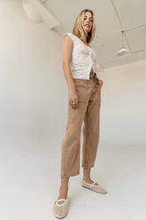 Jocelyn Barrel Jeans in Rust FINAL SALE