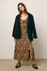Meradith Leopard Print Midi Dress FINAL SALE
