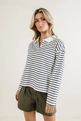 Layla Collared Striped Top FINAL SALE