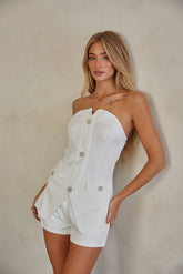 Matilda Two Piece Tailored Bustier Top and Short Set
