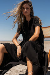 Amanda Tiered Dress in Black FINAL SALE