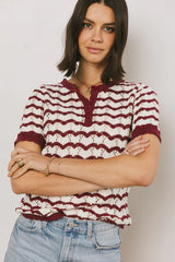 Eddie Knit Sweater in Berry FINAL SALE