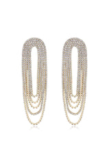 Crystal Drape Fringe Earrings