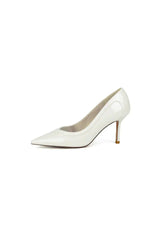 Rose Pink High Heels with Natural Wood Heel