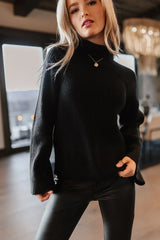 Paige Mock Neck Sweater in Black FINAL SALE
