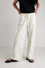 Savannah Cargo Pants in Cream FINAL SALE