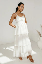 Dani Midi Dress in Ivory FINAL SALE