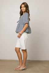 Lydia Bermuda Shorts in White