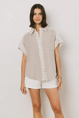 Easton Mixed Media Blouse FINAL SALE