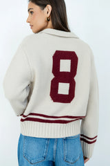Polly Knit Jacket in Oatmeal FINAL SALE