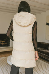 Layla Puffer Vest in Cream FINAL SALE