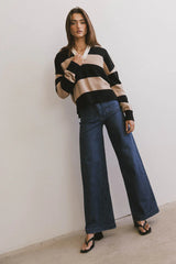 Akari Striped Sweater in Camel FINAL SALE