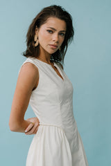 Jaynie Midi Dress in Cream