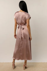 Rosalind Midi Dress in Mauve FINAL SALE
