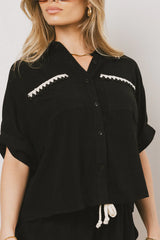 Kiana Embroidered Button Up FINAL SALE