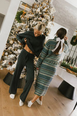 Jesse Waffle Knit Pants in Navy FINAL SALE