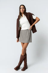 Trinity Mini Skirt in Brown