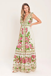 ROSE VINE ROMANCE MAXI DRESS