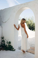 Ellasandra Mesh Draped Maxi Dress