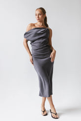 Malik Midi Dress in Navy