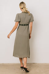 Selah Lace Trim Midi Dress in Sage FINAL SALE