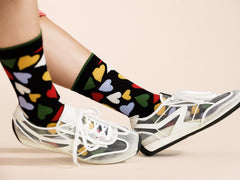 Terrazzo Hearts Sheer Crew