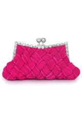 Glamourous Silk With Crystal Rhinestone Glitter Adjustable Wallets Accessories