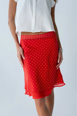 Kennedy Polka Dot Skirt in Red