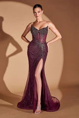 MACKENZIE GOWN FITTED STRAPLESS DRESS