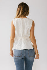 Miranda Textured Blouse in Ivory FINAL SALE
