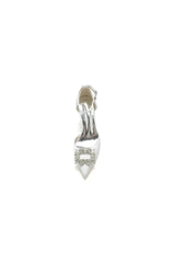 Rhinestone Pointed Toe Ankle Strap Buckle Chunky Heel