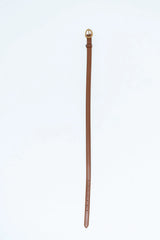 Delia Brushed Gold Belt in Tan