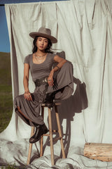Skylar Jumpsuit in Mocha FINAL SALE