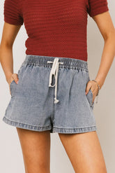 Raven Shorts in Medium Wash FINAL SALE