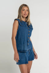 Paula Button Up Top