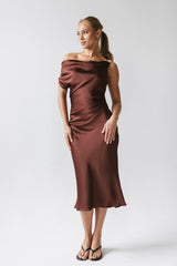 Marcella Satin Midi Dress