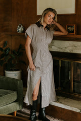 Andie Houndstooth Maxi Dress FINAL SALE