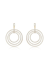 Disco Crystal Ring Earrings