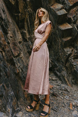 Rosalind Midi Dress in Mauve FINAL SALE