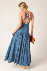 SUNDAY BEST CHAMBRAY MIDI DRESS