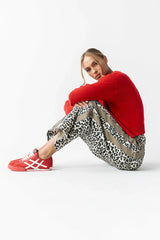 Kasen Knit Cardigan in Red FINAL SALE